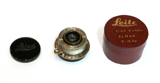 Leitz Elmar 3,5/35mm Nickel LTM avec boite d'origine et parasoleil
