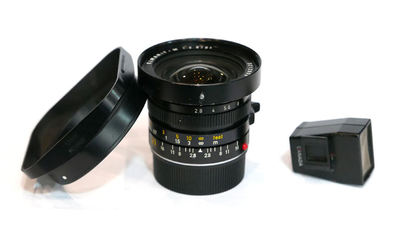 Leitz Elmarit-M 2,8/21 + parasoleil + viseur Leica 21mm