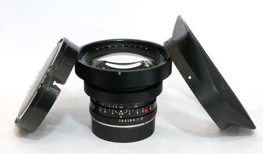 Leitz Elmarit-R 2,8/19 v.I 3 cames avec parasoleil