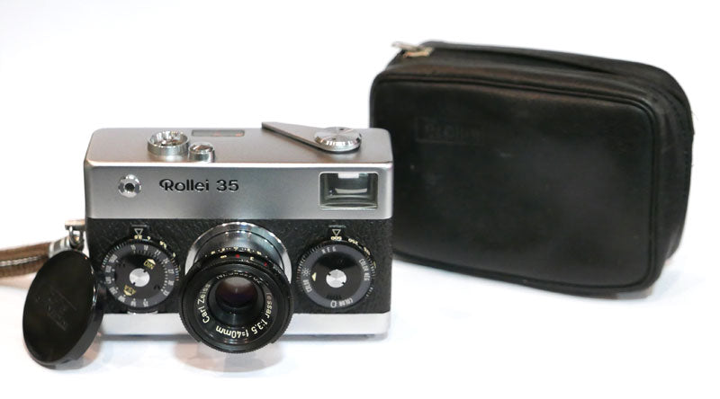 Rollei 35 chromé révisé avec étui cuir