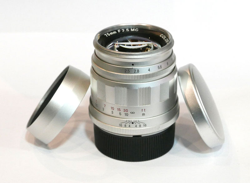 Voigtlander Color-Heliar 2,5/75 MC à vis + bague M